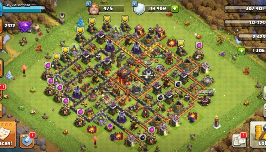 Conta Clash of Clans cv 10 full