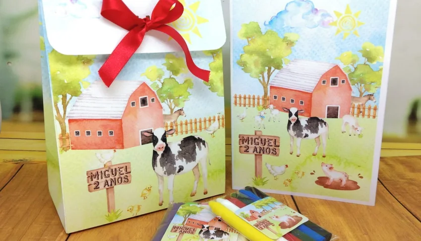 Kit Colorir e Modelar Fazendinha com Sacolinha G
