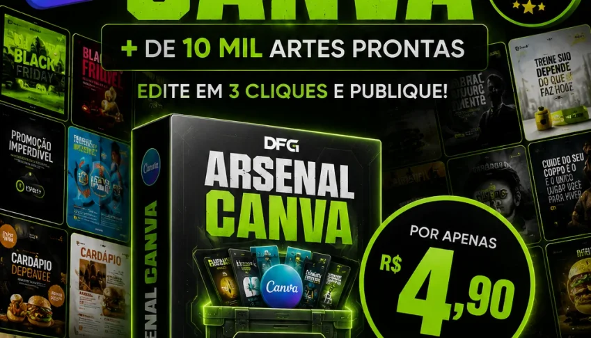 Arsenal Canva PACK 10K+ ARTES PRONTAS - Entrega automática!