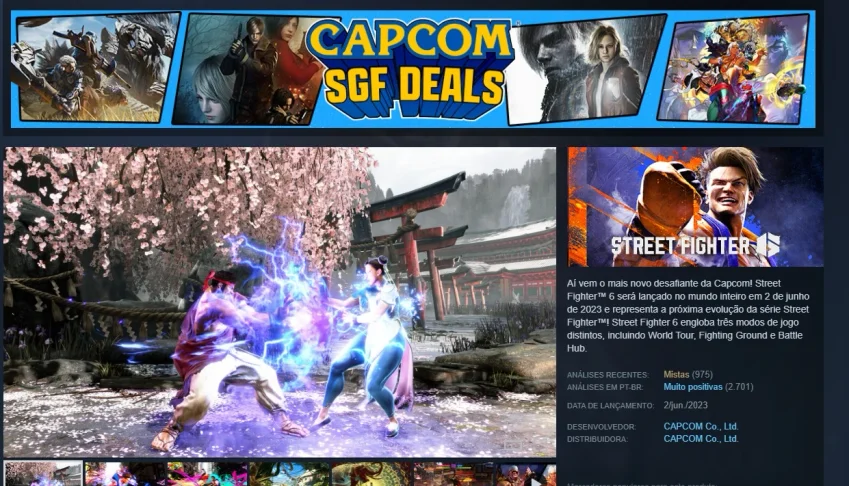 Key de Street Fighter 6 (key global) na Steam