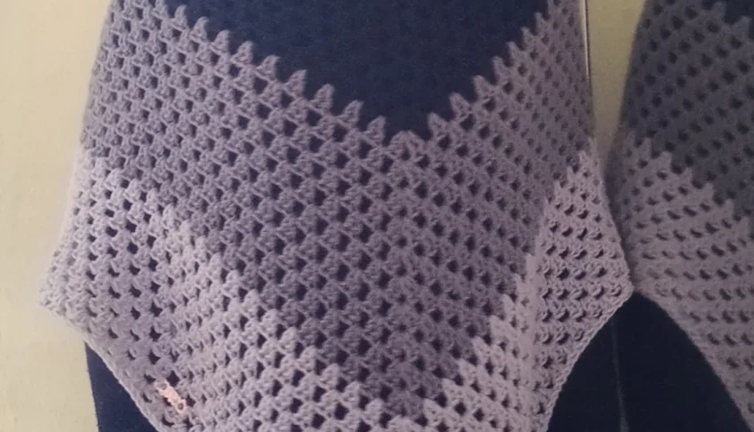 Poncho de crochê