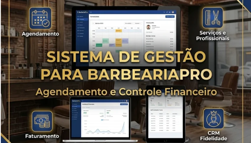 Sistema SaaS - Para Gestão - Barbearia Pro