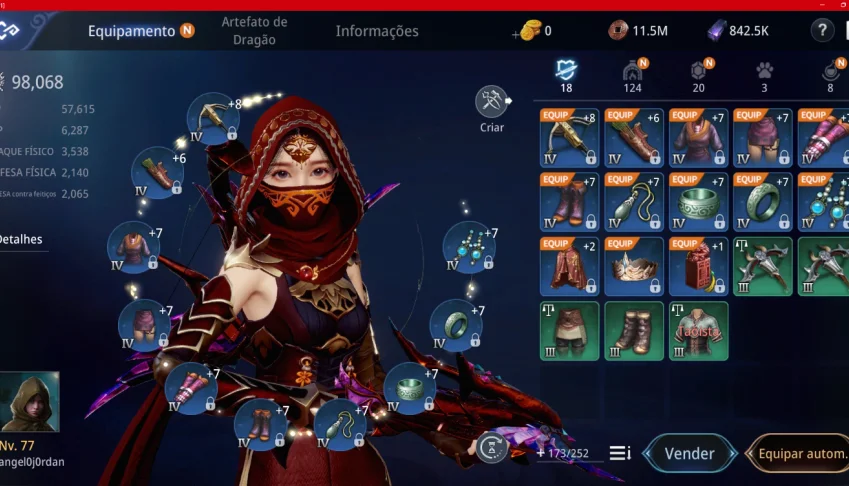 Besteira Na013 / Lvl 77 | 107k Poder