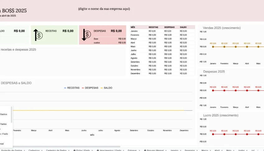 Planilha Avançada de Financeiro