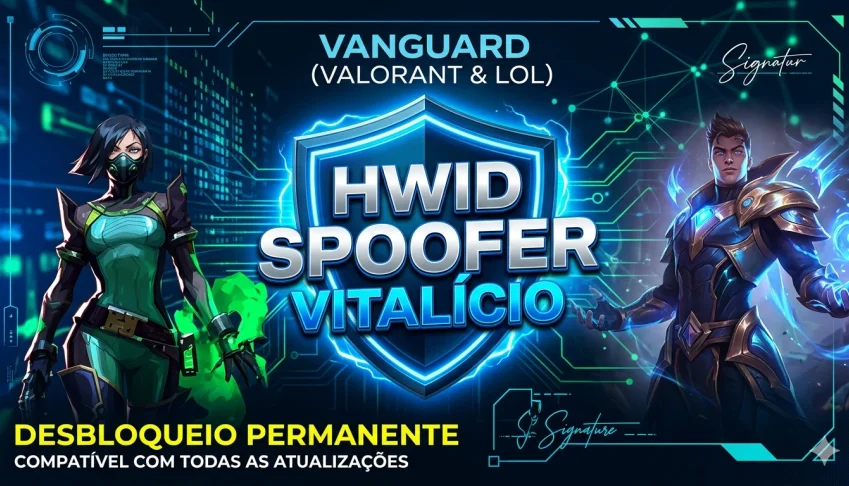 Spoofer HWID Vitalício – Vanguard (Valorant & LoL)