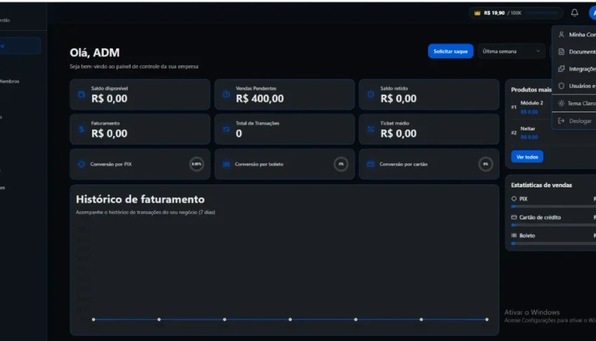 Gateway De Pagamento Com Adquirente e Area de membro v1