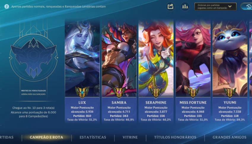 Conta LoL Wild Rift Nível 178
