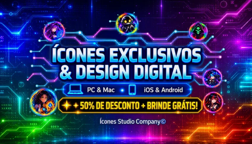 Pacote de Ícones Gamer + Avatares e Cursores Exclusivos (PC)