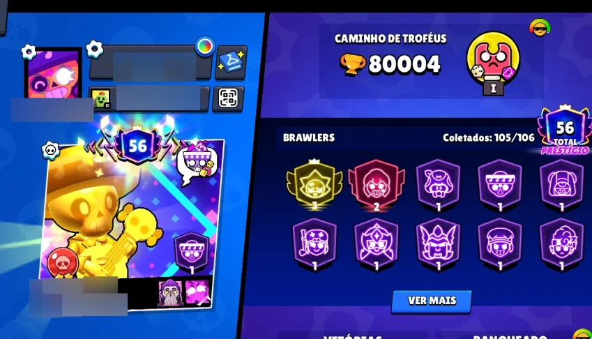Conta Brawl stars 80 mil trofeus