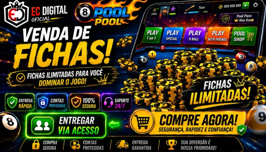 [Mais Barato] Fichas 8 Ball Pool [Mais Vendido]