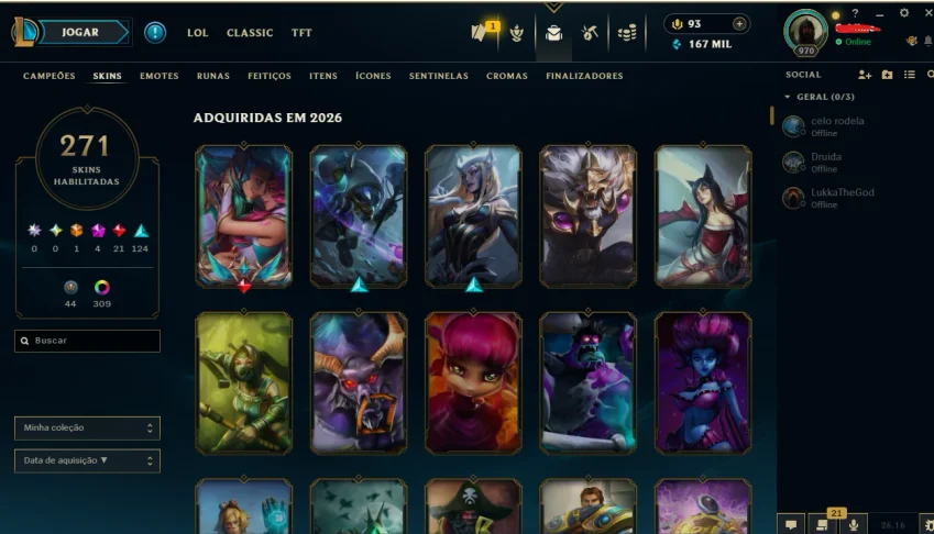 CONTA DE LEAGUE OF LEGENDS Elo Diamante - Solo/duo e Flex