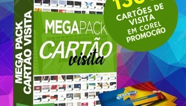 Mega Pack de Cartões de Visita Editáveis em CorelDRAW + 1000