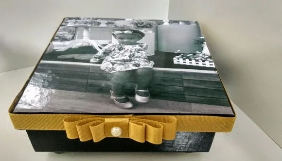 Caixa Mdf com fotos e sabonetes