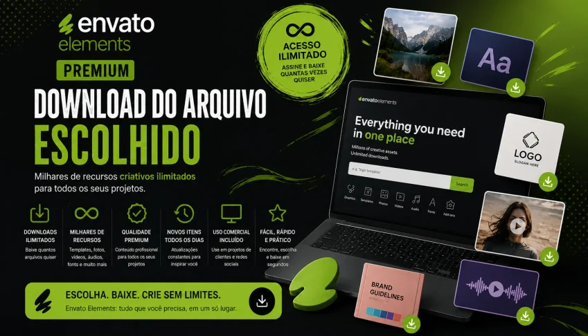 Envato Elements Premium Download do arquivo Escolhido