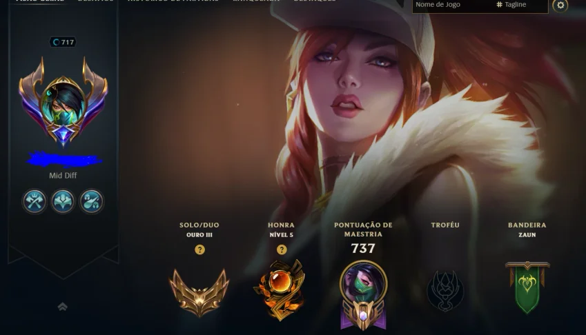 Conta LoL LvL 714, 326 skins, 428 ícones, todos os champions
