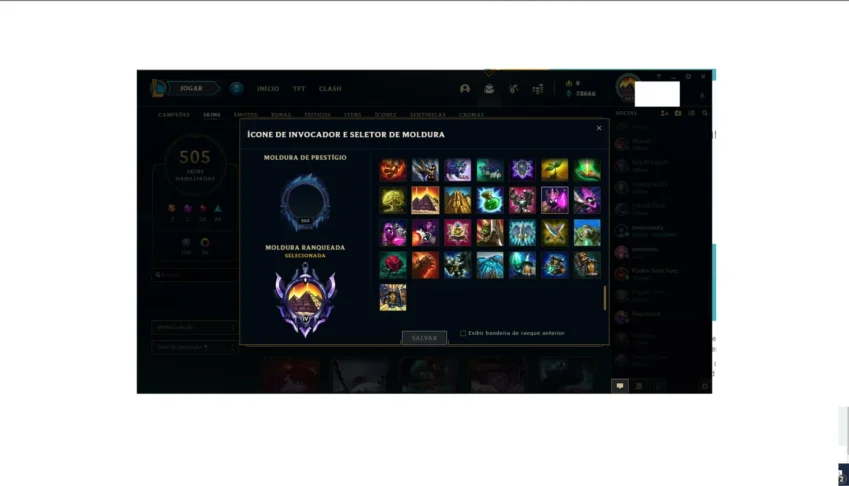 CONTA D4 505 SKINS PREÇO NEGOCIAVEL