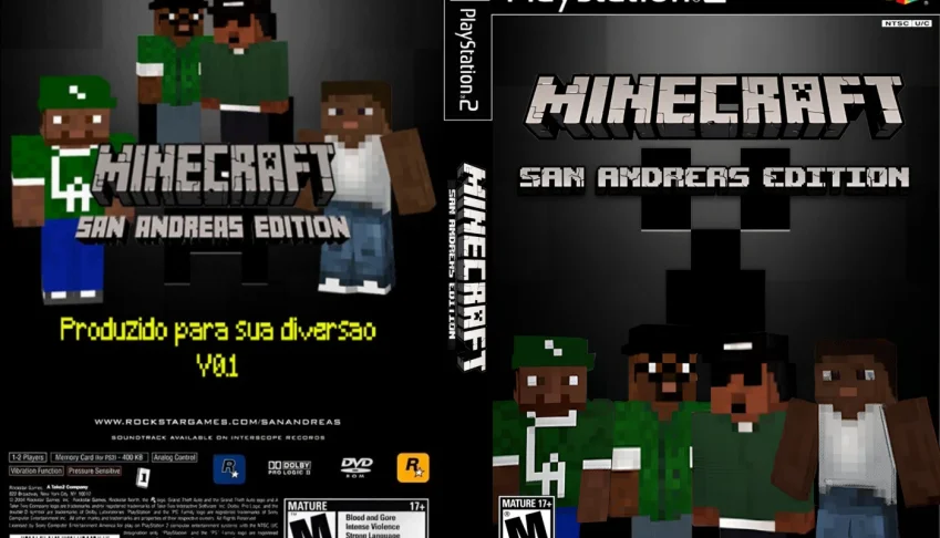 GTA Mod Minecraft Edition v.0.1 DVD ISO PS2