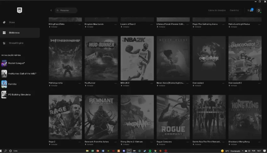 VENDO CONTA EPIC GAMES