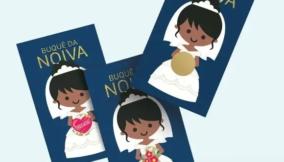 50 Raspadinhas Buquê da Noiva - Escolha o Modelo