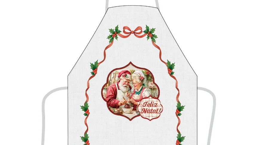 Avental de Cozinha 80x60cm - Natal Clássico