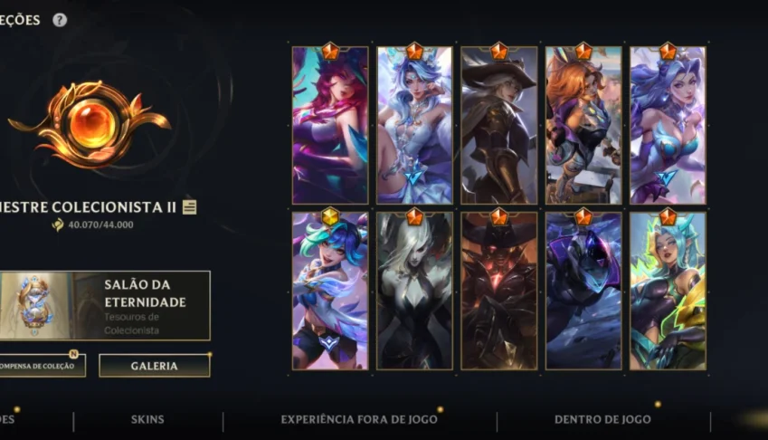 Conta 196 skins feita no primeiro dia