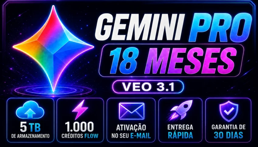 Google Gemini Ai Pro 18 Meses - Privado Garantia 30 Dias