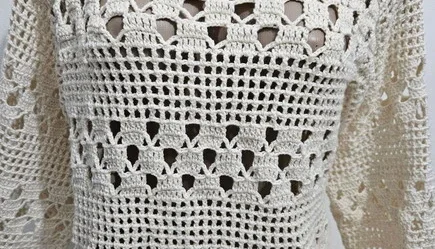 Blusa de Crochê Feminina sob Encomenda