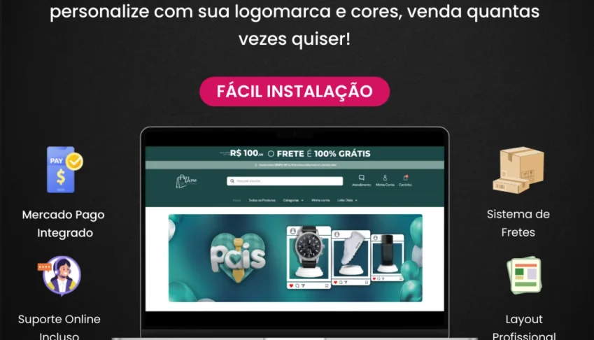 Promoção Loja Virtual Club Script WP  Site de Loja Online