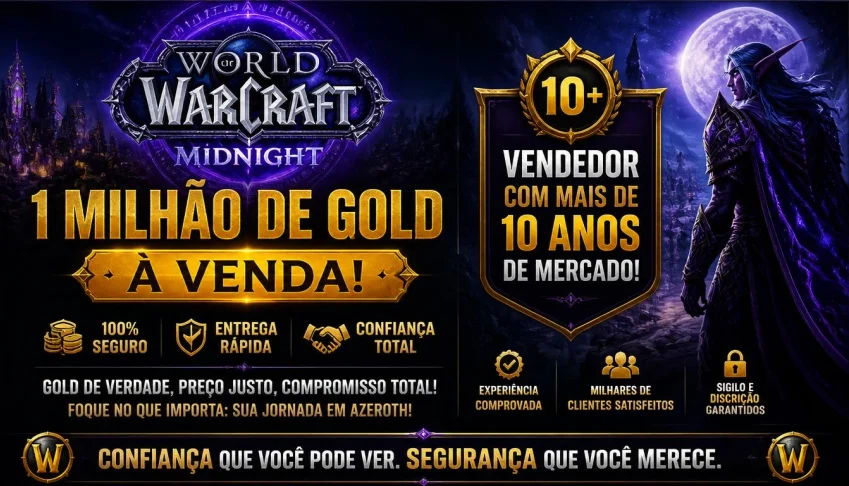 1 Milhão de Gold Wow Retail Todos Os Servidores