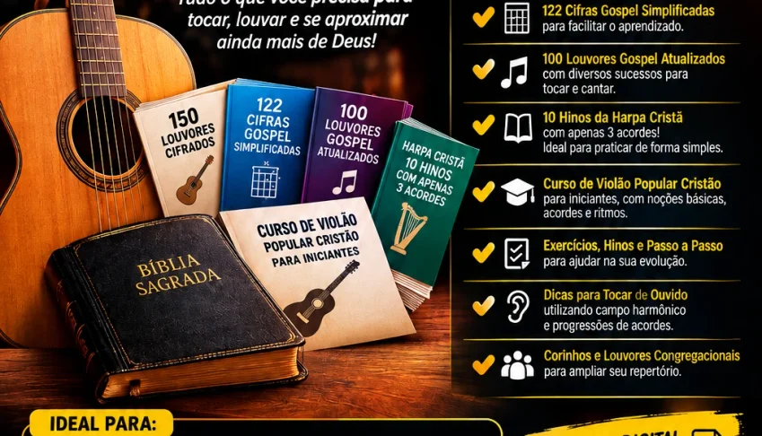 🎸🔥 Aprenda A Tocar Violão E Toque Seus Louvores Favoritos!
