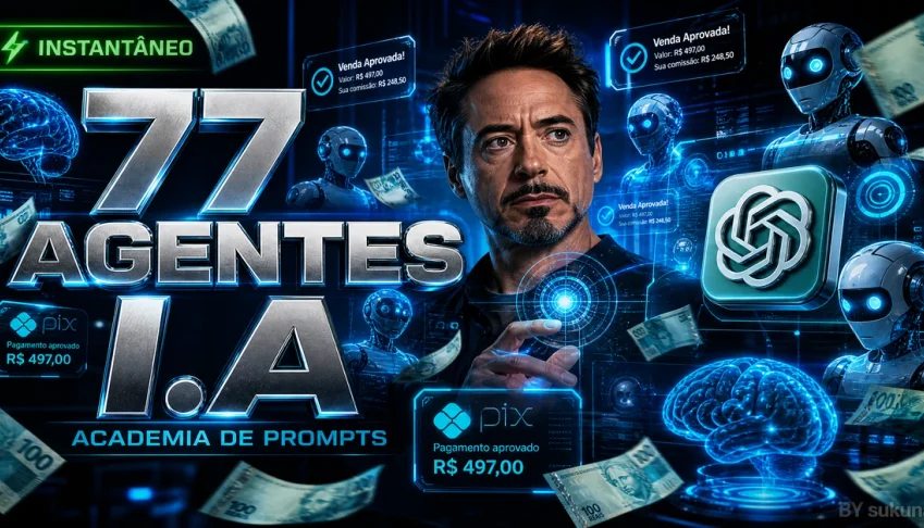 🤖 77 Agentes Virtuais + 10.500 Prompts Ia