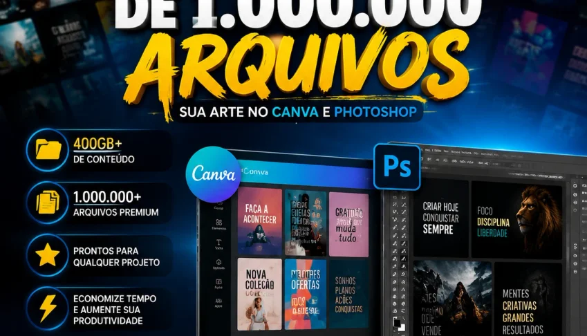 Artes Profissionais + 1 Milhão de Arquivos para Photoshop