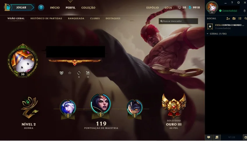 Gold 3, 25 champ, 2 skins