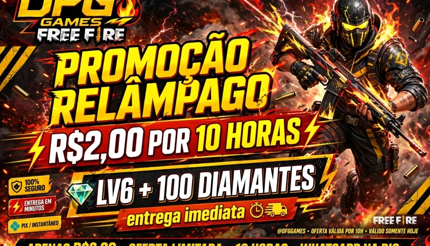 🔥 PROMOÇÃO 10 HORAS - R$2,00 - LV6 + 100 DIMAS