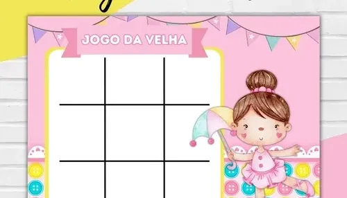Kit 40 Jogos da Velha Personalizados 15 x 21 cm