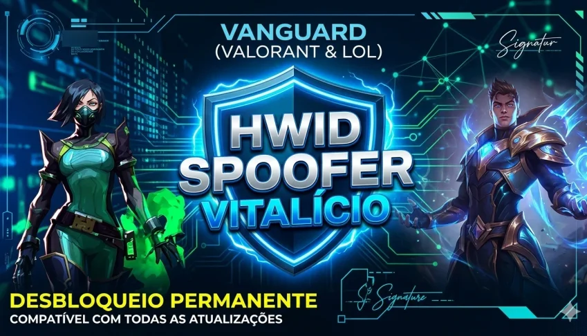 Spoofer HWID Vitalício – (Valorant, LoL, Fortnite e etc )
