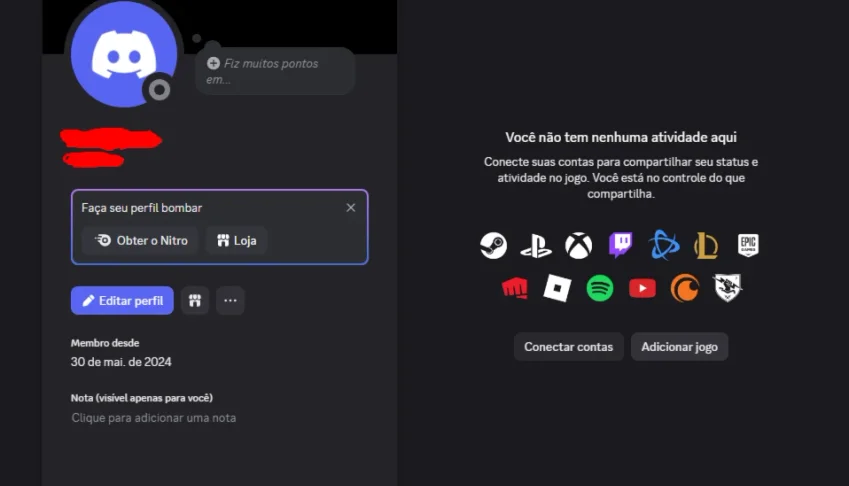 Conta discord 30 de maio de 2024