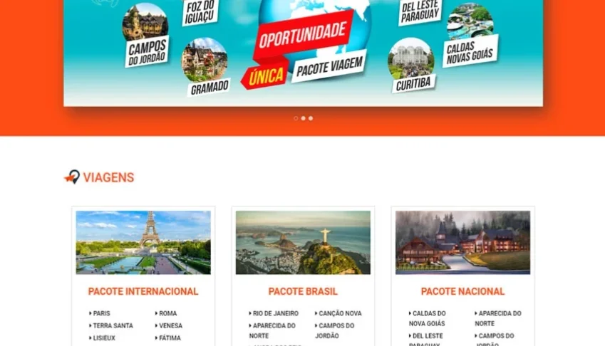 Site Pronto Agencia de Viagens