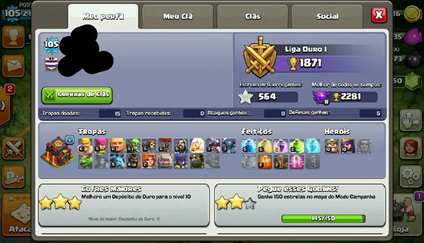 Clash of clans recém cv 10