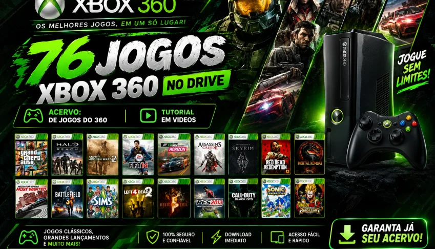 76 Jogos Xbox 360 No Drive