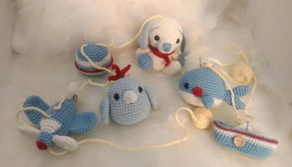 Varal de Berço com Amigurumis