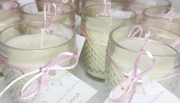 Vela no Copo Bico de Jaca Lembrancinha Batizado