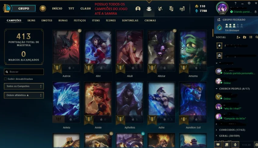 Conta de LoL
