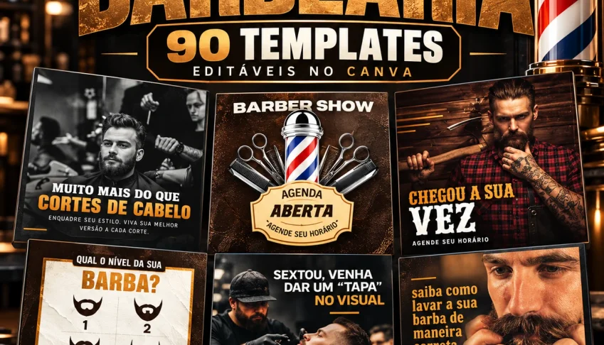 Pack Profissional para Barbearia - 100% Editável