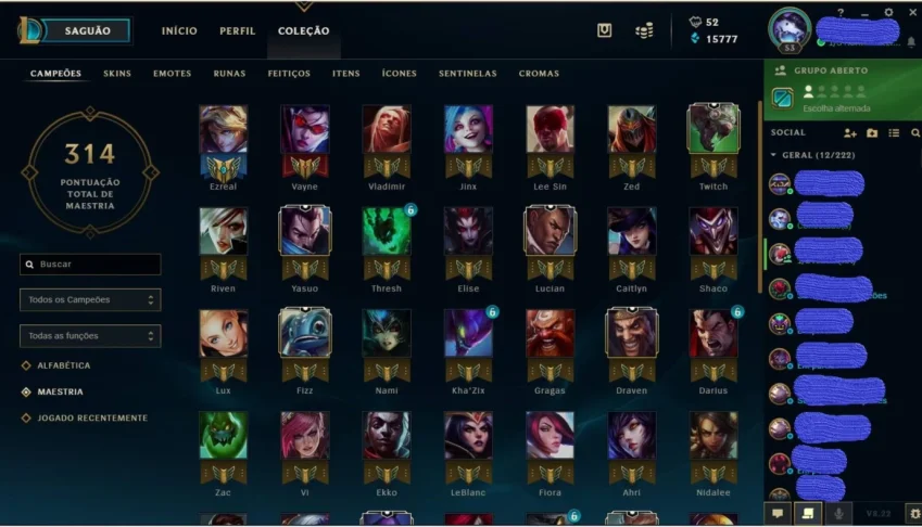 Conta Lol c/103 skins, 1.3k gasto em R$