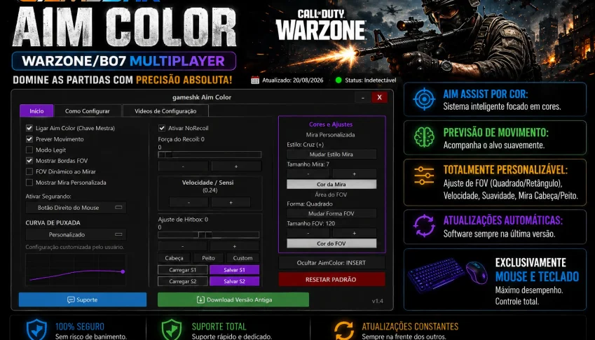 AimColor para Warzone,BO7 e BO6