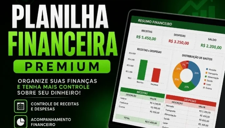 📊 Planilha Financeira Premium | Organize Sua Vida Financeir