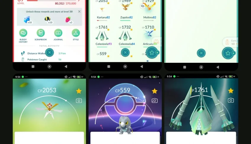 Pokémon GO LVL 37 | 3 Dialga +2 Necrozma +2 Celesteela T346