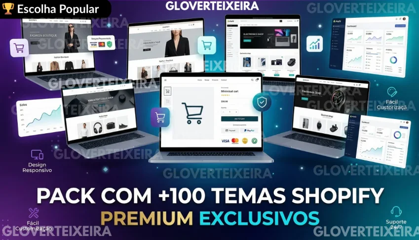 Pack Com +100 Temas Shopify Premium Exclusivos
