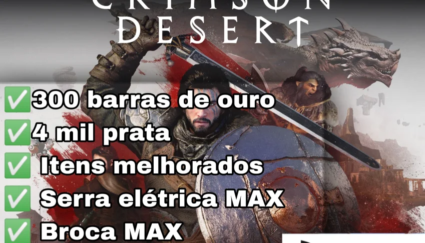 Crimson Desert - Itens, Ouro,Prata, Materias,armas,etc (PS5)